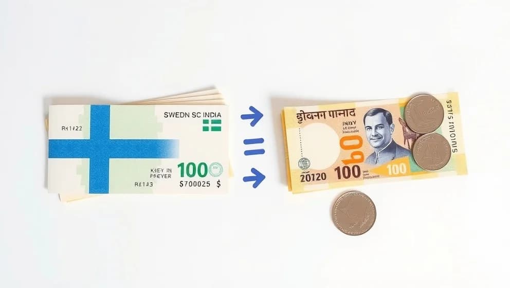 Vad är 1 SEK värd i INR idag